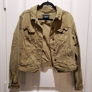 Lands' End Army Green Denim Jacket